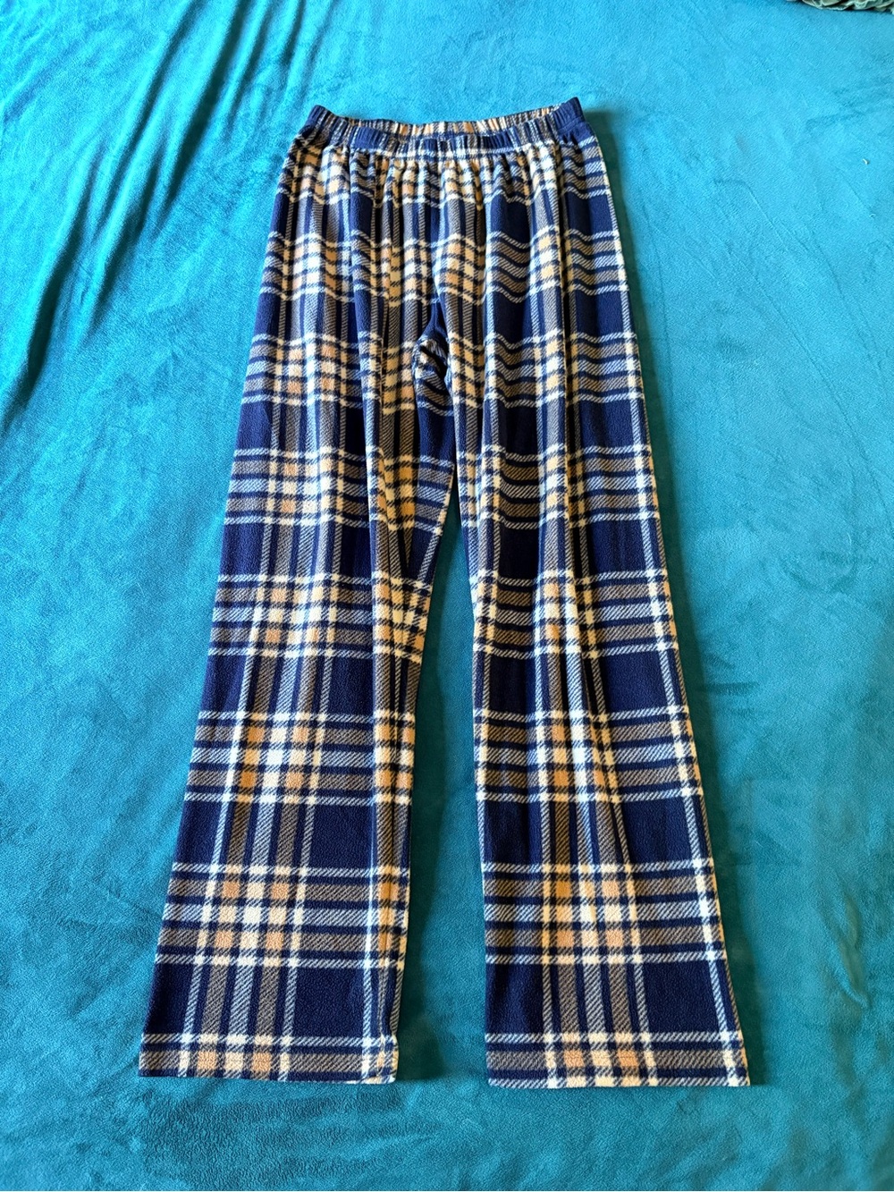 The Children's Place Navy and White Plaid Pajama Pants